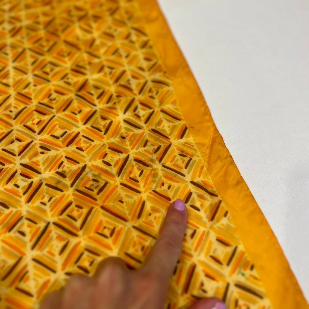 70s Golden Checkered Scarf